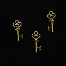 150pcs Zinc Alloy Charms Antique Bronze Plated vintage skeleton key Charms for Jewellery Making DIY Handmade Pendants 21mm
