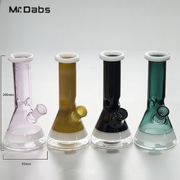 18mm Female Glass Bong Water Pipes Smoking Accessories with Glass Down Stem Bowl Heady Pipe Wax Oil Rigs Small Bubbler Hookahs Beaker