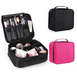 Large Makeup Organizer Toiletry Bag Adjustable Makeup Train Case Cosmetic Bag Waterproof Travel Organizer Bags For Women/Girls