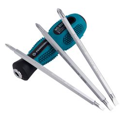 Freeshipping 3Pcs/lot Screwdriver Set Slotted Phillips Screwdriver Bits Chrome Vanadium Steel Magnetic Home Repair Tools