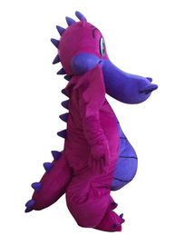 2018 Factory sale hot Big Purple Dragon Mascot Costume Fancy Dress Adult Size