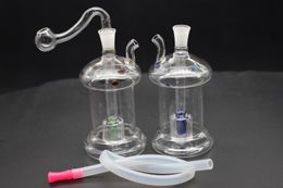 NEW DESGIN glass Bong Heady Bongs mini Dab Rig Water pipe Thick oil rigs wax smoking hookah bubbler pipes with 10mm glass bowl hose