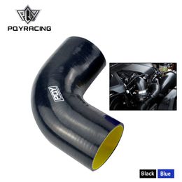 PQY - 2.5" 63mm 90 Degree Elbow Silicone Hose Pipe Turbo Intake Blue&yellow / Black&yellow PQY-SH9025-QY