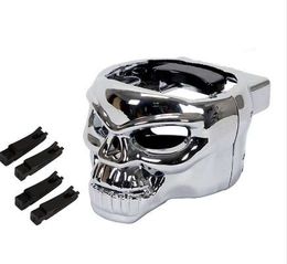 Car Styling Universal Silver Skull Car Cup Holder Air Vent Outlet Mount Bottle Drinks Stand Holder Rack Bracket Interior Can