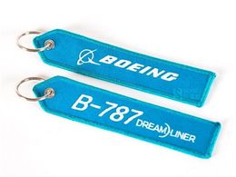 Airbus Boeing B-787 Dream Liner Key Chain Car Keychain Bag Tag For Aviation Gift 13 x 2.8cm 100pcs lot