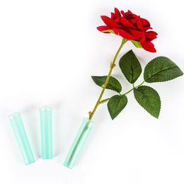 Plastic Floral Water Tube With Cap Fresh Flower Water Container Wedding Party Event Gift Stem Tube 4cm/7cm QW7208