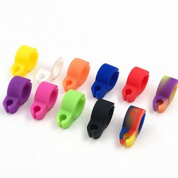 Newest Preroll Cigarette Smoking Ring Finger Colorful Silicone Bracket Support Stand Clip Holder Anti-scalding High Quality DHL Free