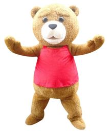 Teddy Bear Mascot Costume Brown Bear Cospaly Cartoon Character adult Halloween party costume Carnival Costume