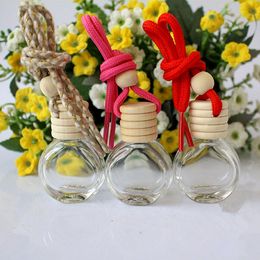 8ML Car Hanging Perfume Bottle For Essential Oils Car-styling Fragrance Empty Glass Bottle fast shipping F1519