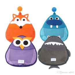 Practical Cartoon Pouch Owl Walrus Fox Shark Shape Storage Bag For Bathroom Wall Hanging Mesh Bags Fashion 21zs BB