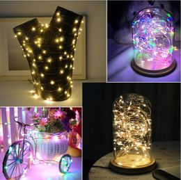 LED String lights 2M 3M 5M Copper Wire Fairy light Christmas Wedding Party Decoration Powered by Battery USB led Strip lamp