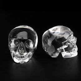 Quartz Crâne Home Decor Longueur 62mm Diamètre 70mm Bols Décoratifs Alien Halloween Cadeau Créatif Portable Pure Quartz
