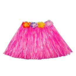 40CM/16" Event & Party Supplies Kid's Flowered Luau Hula Skirts For Dance Party Hawaiian theme Halloween Decorations Favors Multi-color Select