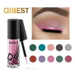 QIBEST Chromatic Liquid Eyeliner Colourful Eye Liner Waterproof Smooth Long Lasting Eyes Makeup 3g 10 Colours