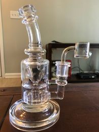 Real California torus glass bongs incycler oil rigs dab rig smoking water pipes mothers logo optional 14.4mm joint hookahs
