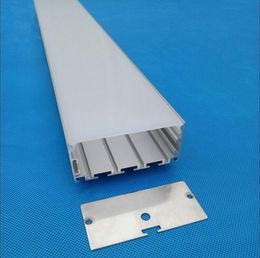 Free Shipping big size Aluminium profile with cover and end caps and clips 2m/pcs 30m/lot 3 years warranty
