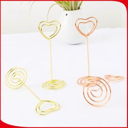 Heart Shape Place Card Holder Wedding Party Favour Table Decor Number Holders Metal Love Photo Seat Clips 1 3zq ff
