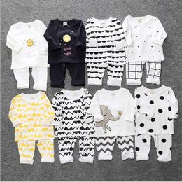 Baby Boy Girls Pyjamas clothes boys 2 pieces outfit home clothes clothing kids sport set children cotton tees top+pants 1-3 years CQZ145