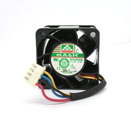 Original MAGIC MGT4012ZB-W28(R) DC12V 0.40A 40x40x28MM 4Lines Computer cooling fan