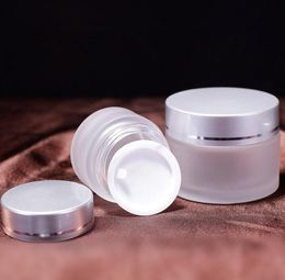Hot 30g frosted glass jars, 30ml frost cream jars, skin care cream bottles,glass cosmetic containers 500 pcs SN1407