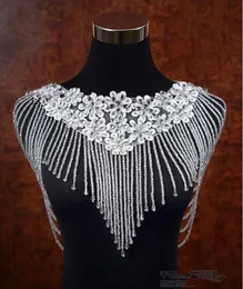 2019 Luxurious Bling Bling Crystal Rhinestone Bridal Wraps Lace Appliques Beaded Wedding Shawl Jacket Bolero Jacket For Wedding Accessories