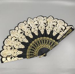 23cm Folding Fans 8 Colours Chinese/Spanish Style Dance Wedding Fan Pocket Fan Home Decor Party Supplies SN1542