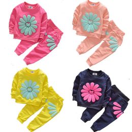 Toddler Kids Baby Girls Autumn Outfits Clothes T-shirt Tops Dress+Pants 2PCS Set Childrens Clothing