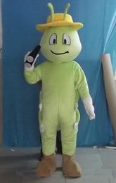 2018 High quality hot Light and easy to wear green insect worn bug mascot costume for adult to wear