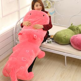 Dorimytrader Jumbo Cartoon Animal Hippo Plush Soft Toy Giant Stuffed Hippos Pillow Doll Baby Present 63inch 160cm DY61546