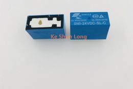 (10pcs/1lot)100%Original New Relays SMI-05VDC-SL-C SMI-5VDC-SL-C SMI-12VDC-SL-C SMI-DC12V-SL-C SMI-24VDC-SL-C SMI-DC24V-SL-C 5PINS 10A 5VDC 12VDC 24VDC Power Relay