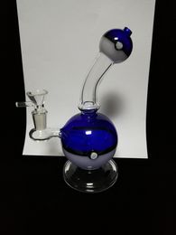 cute ball 2018 blue Colour ball rigs Glass bong dab rig Glass Water Pipes incycler function pin hole perc Hookahs 14 mm Joint