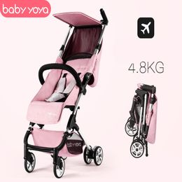 4.8KG ultra-light stroller 175-degree trolley can be on the plane mini-pocket umbrella carts folding portable stroller