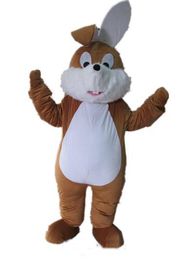 2018 High quality hot new a brown bunny mascot costume with small mouth for adult to wear for sale