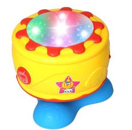 360 Rotating Musical Toys Music Drum for Kids Musical Roll Hand Drum Toy Great Baby Gift Colourful Lights(1006)