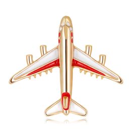 New Design Fashion Cartoon Aeroplane Brooch High Quality Enamel Alloy Brooch Pins Popular Unisex Jewellery Gifts