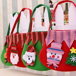 Hot Chrismas Santa Claus Kids candy gift bags Handbag Pouch Wedding Sack Present Bag Christmas Decoration Santa Gift Bag