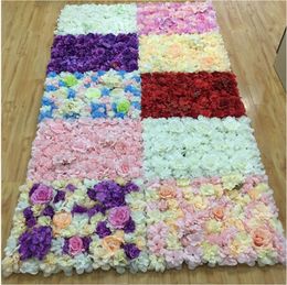 20pcs/lot romantic wedding flower wall for stage or backdrop wedding artificial flower decoration rose hydrangea flower