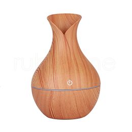 Wood Grain Essential Humidifier Aroma Oil Diffuser Ultrasonic Wood Air Humidifier USB Mini Mist Maker LED light For Home Office Epacket