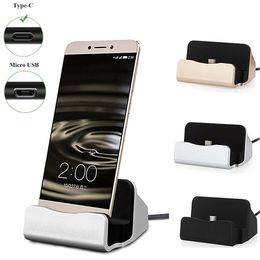 Phone Charging Dock Station USB Data Cable For Huawei Xiaomi LG Samsung Micro-USB/Type-C Desktop Docking Charger