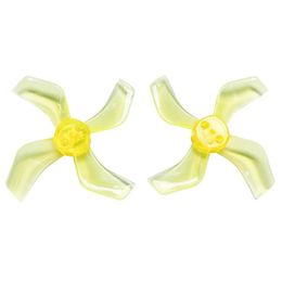 Gemfan 1636 40mm 4-Blade 1.5mm Mounting Hole CW CCW Propeller 8PCS - Yellow