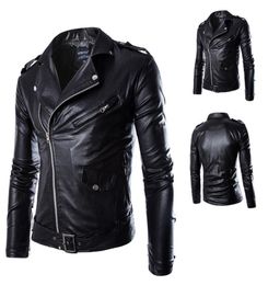 Spring Autumn and Winter Korean S-4XL 5XL Personality Handsome Men Pu Leather Jacket Coats Fashionable Punk Fan Vehicle Clothing