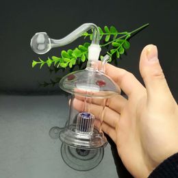 Hot-selling color-dotted mushroom glass cigarette kettle Glass water hookah Handle Pipes smoking pipes High quality free shipping