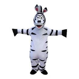 2019 High quality quality Zebra Mascot Cartoon Animal Mascot Costumes Halloween Costume Fany Dress Adult Size Free Shipping