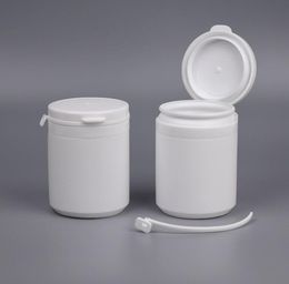 150ml Plastic White Tearing Jar 150g Empty Packing Bottle Solid/ Powder Storage Pill Container Wide MouthTearing Flip Cap SN261