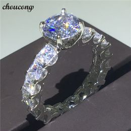 choucong Vintage Promise ring 1ct Diamond Cz 925 Sterling silver Engagement Wedding Band Rings for women men Gift