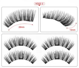3D Magnetic Eyelashes Extension Natural False Eyelashes Magnets Reusable 3D Magnetic Fake Eye Lashes Makeup Easy To Wear 4pcs Set