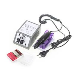 Electric Nail Drill Manicure Set File Grey Nail Pen Machine Set Kit With EU Plug Free Shipping 100-240V