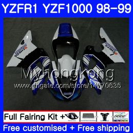 Bodywork For YAMAHA YZF R 1 YZF1000 YZF-R1 1998 1999 Frame 235HM.37 YZF-1000 YZF R1 98 99 YZF 1000 YZFR1 98 99 Body Fairing white factory