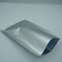 14x20cm 100pcs/lot Silver Matte Aluminium Foil Flat Bag-Matt Argent Aluminium Plating Plastic Plain Sack, Heat Sealable Chocolate Packing Bag