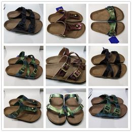 Newest style Slipper Famous Brand Flat Sandals Women Casual Comfortable Shoes male Slipper Leisure Genuine Leather Slippers With Orignal Box